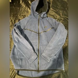 Nike Tech Hoodie Blue Black Size L